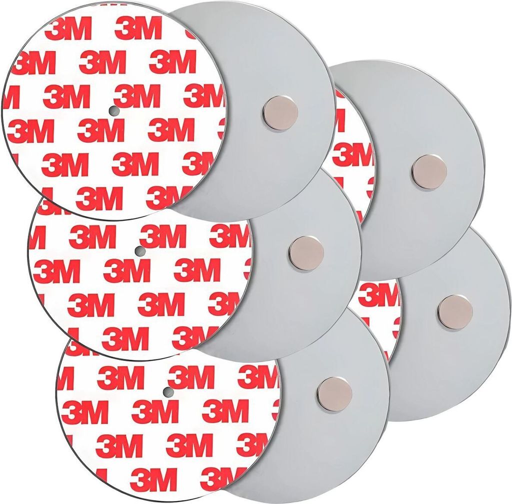 Rauchmelder Magnethalter - Sichere Befestigung mit starken Neodym-Magneten und Selbstklebefunktion, Ausführung:Ø 40mm, Menge:5