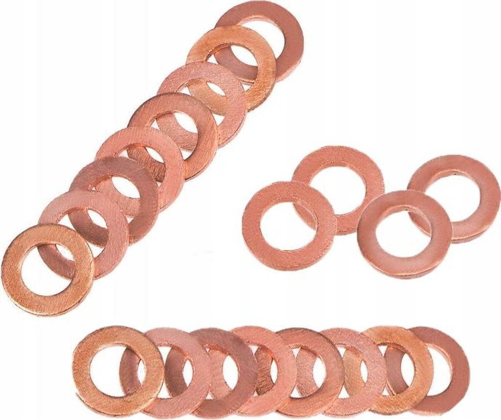 Set mit 4 Kupfer-Dichtungsunterlagen 16 x 22 x 1,5 mm