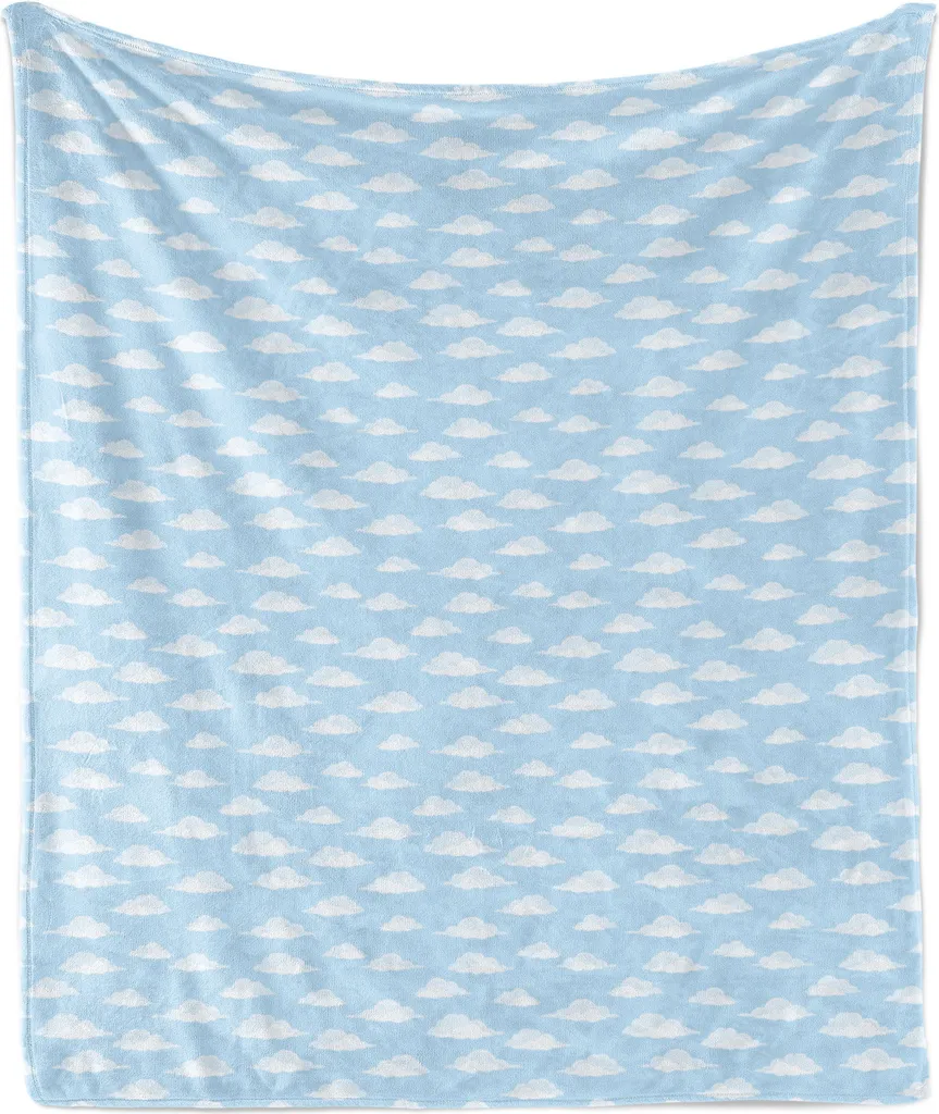 Coperta Pile ABAKUHAUS 175x230 cm: Morbida Flanella Cielo Blu