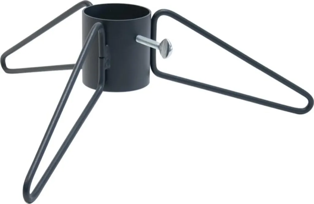 Pied de sapin 3 pieds fer rond anthracite tube 7 cm pour Noël stable