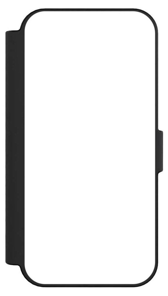 NIVOCASE Klapphülle für Apple iPhone 16 Handyhülle aus Kunst Leder NIVOflip schwarz Farbe einfarbig weiß