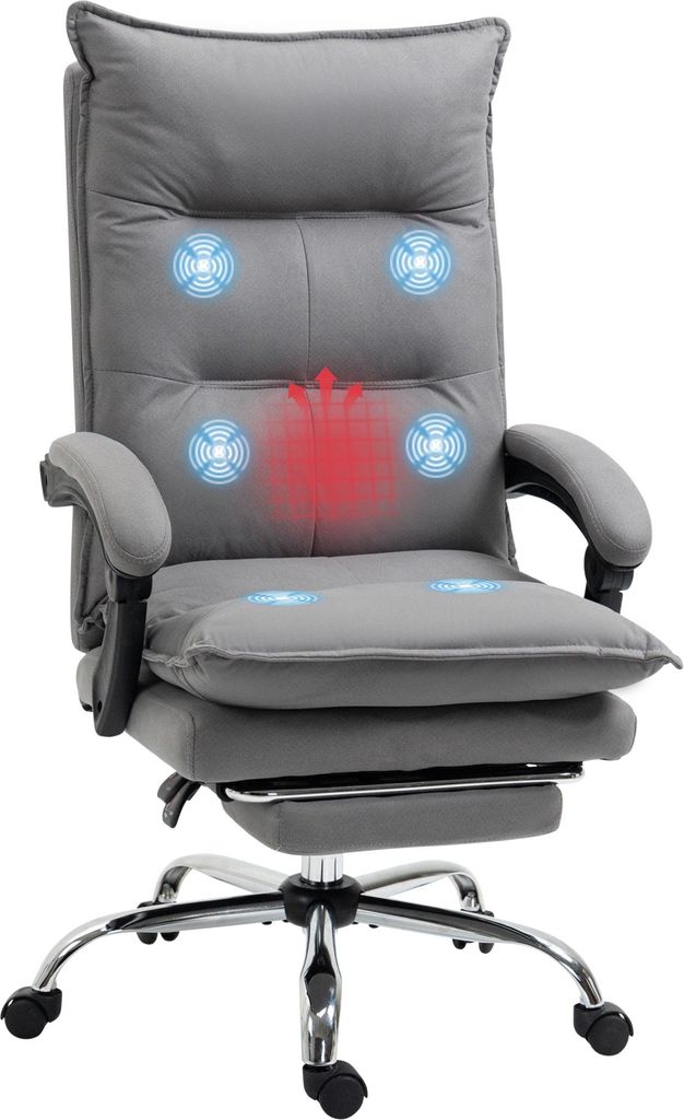 Fotel biurowy Vinsetto z funkcją masażu, ergonomiczny fotel Zdjęcie produktu 