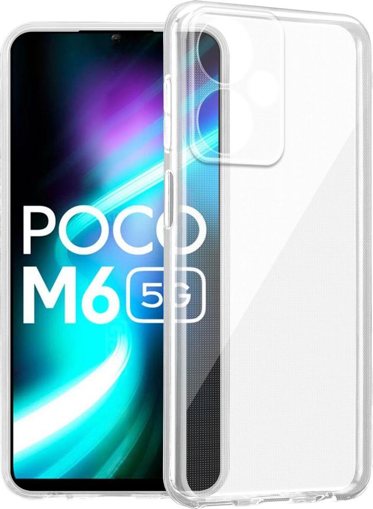 Cadorabo Hülle für Xiaomi Redmi 13C 5G / 13R 5G / Poco M6 5G in VOLL TRANSPARENT Schutzhülle aus flexiblem TPU Silikon Back Case Cover Etui Hand...
