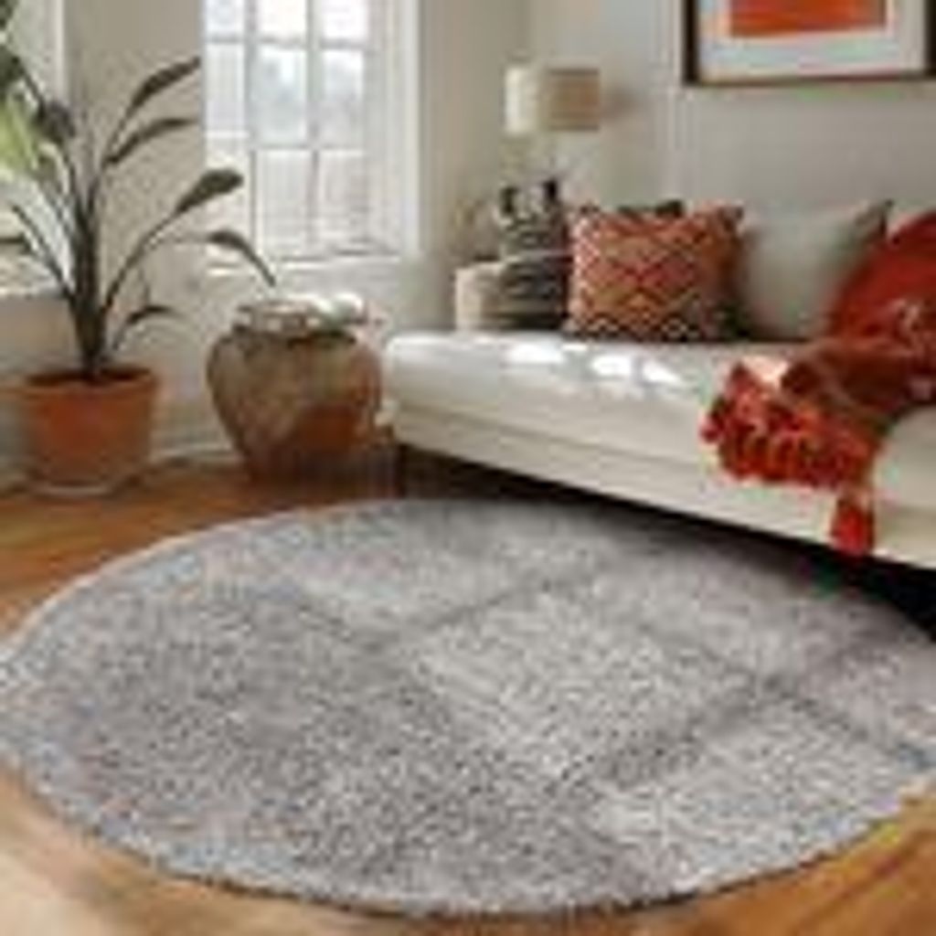 Teppich Wohnzimmer Hochflor Einfarbiges Design Langflor Shaggy Modern Flauschig, Größe: 80 x 150 cm, Farbe: Hellgrau