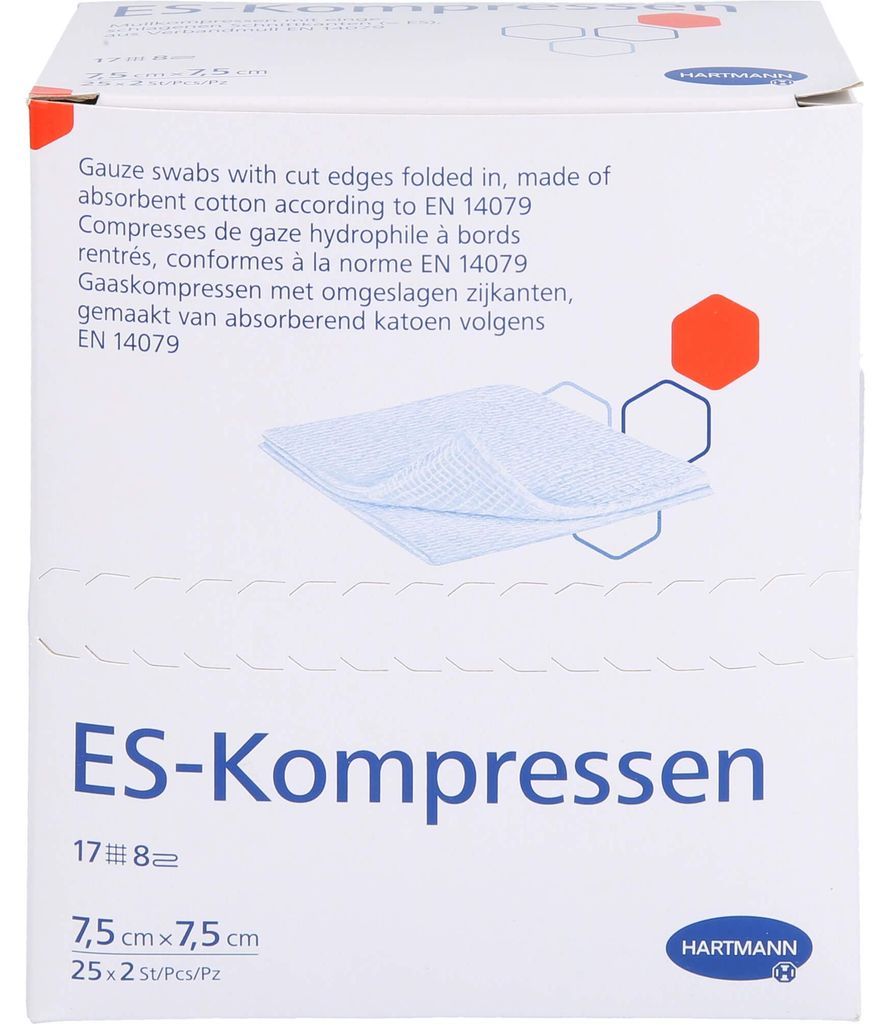 HARTMANN ES-Kompressen 7,5 cm x 7,5 cm steril, 50 St. Produktbild 