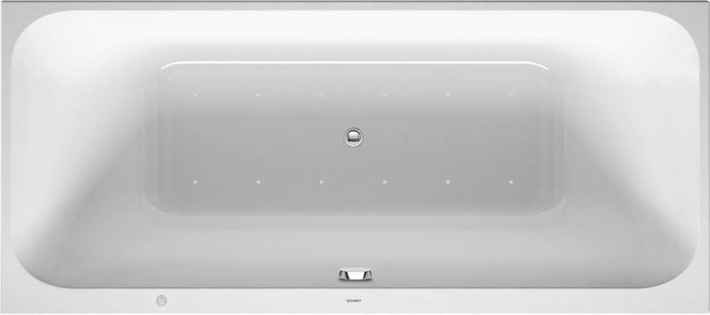 Duravit Happy D.2 Whirlwanne, Einbauversion, 1 Rückenschräge links, Gestell, Ab- und Überlaufgarnitur, Air-System, 1700x700mm, 760310000AS0000