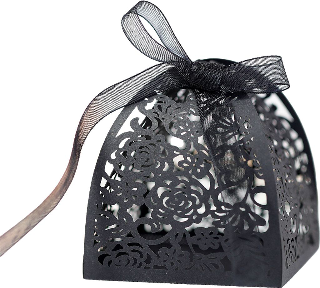 50 Pack Laser Cut Rosen Hochzeit Gunst Boxen, Mini Geschenk-Boxen Für Bridal Shower Jahrestag Geburtstag Party Hochzeit Gunst