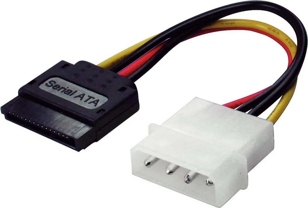 Câble SATA Alimentation pour Disque Dur et Lecteur 5,25" - 13,3cm