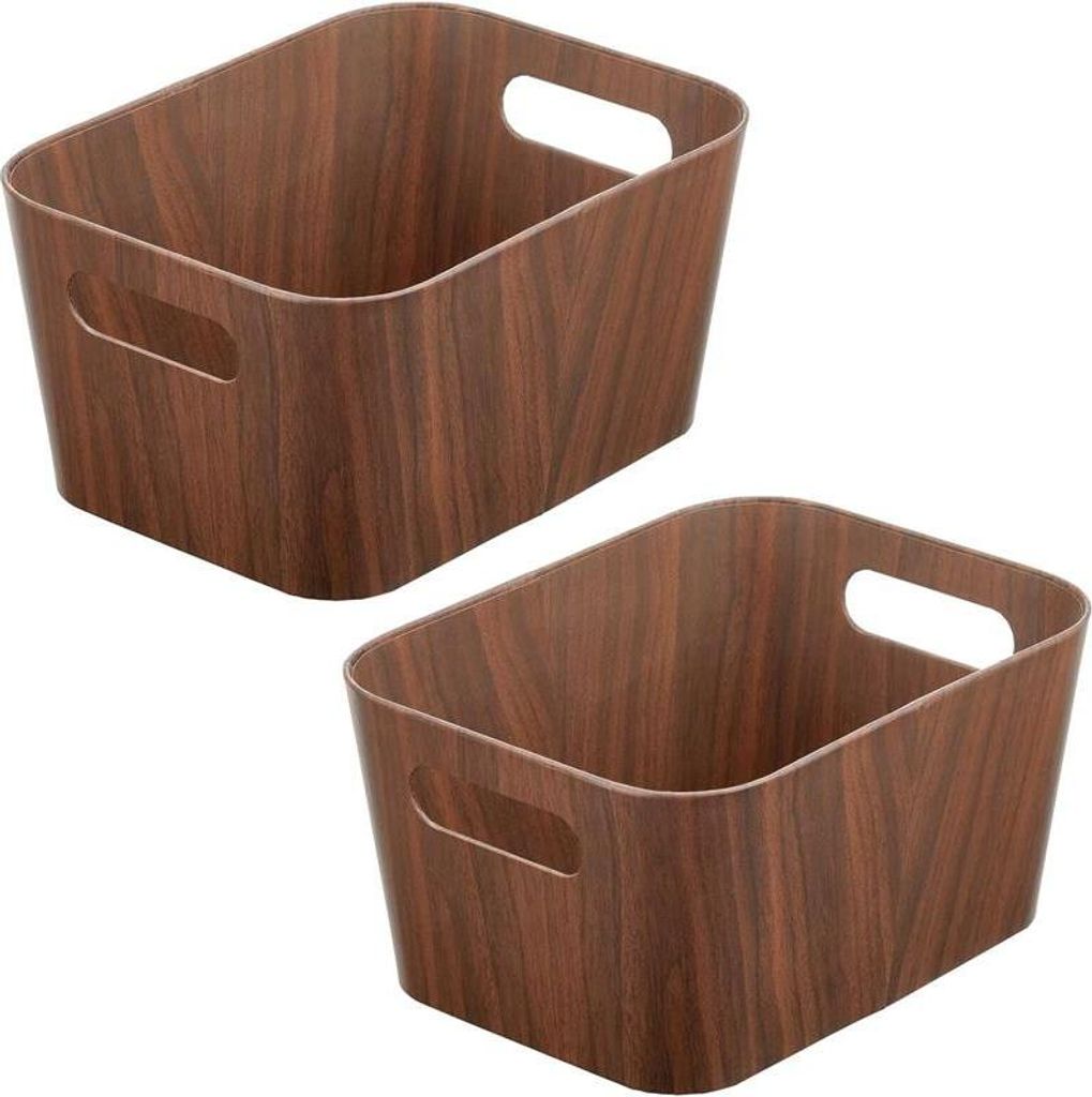 Kühlschrank Organizer Lagerboxen Küche Speisekammer mDesign 2er Set Espresso