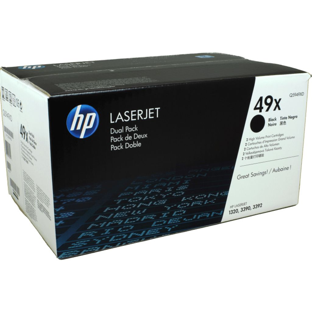 HP 49X, 6000 unidades, color , paquete de 2 unidades Imagen del producto 