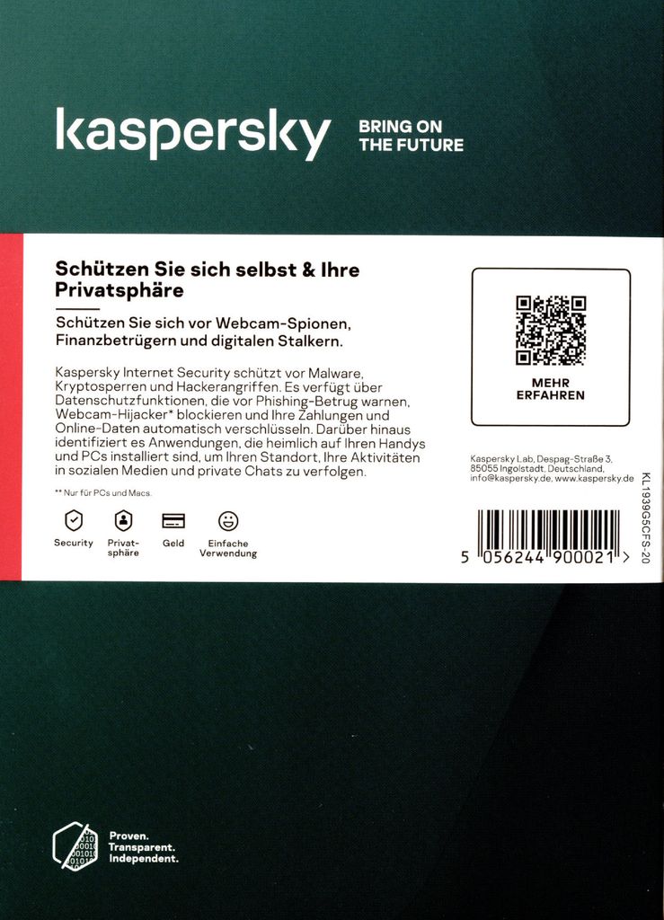 Kaspersky Internet Security 2020 - 3 Lizenz(en) Produktbild 2