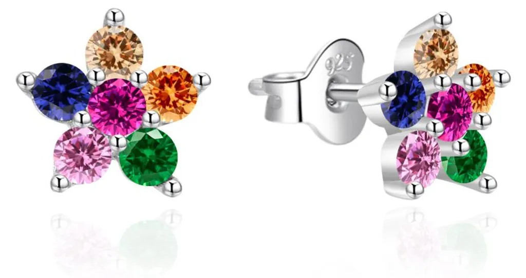 Boucles d'oreilles fleurs en argent, bijou idéal pour un mariage
