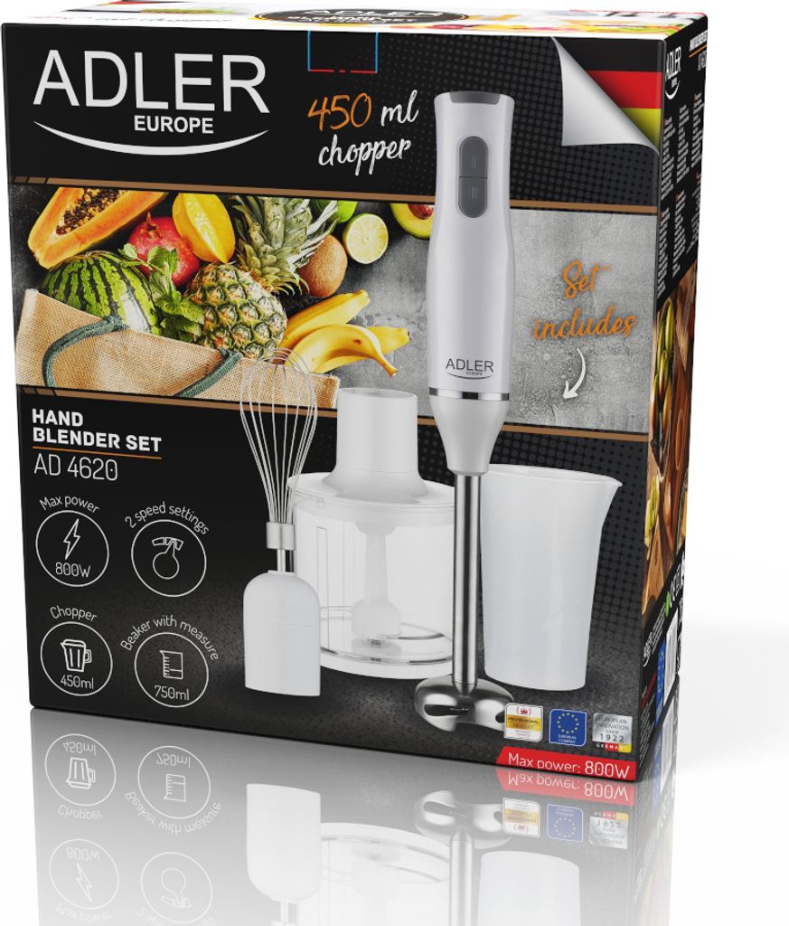 Adler AD 4620, Pürierstab, 0,75 l, 800 W, Weiß Produktbild 