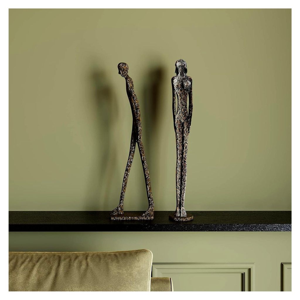 Kare Design Deko Figur Art Lady in Bronze, Handgefertigtes Deko Objekt, Wohnaccessoire, Antike Optik, 78x14x14 cm (H/B/T)