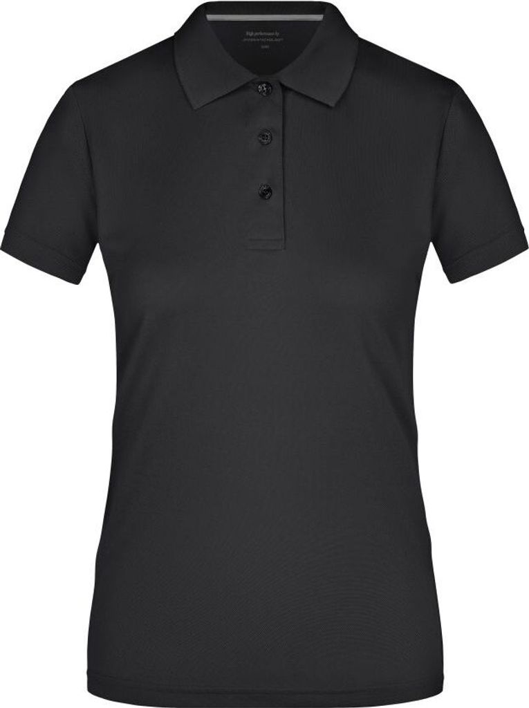 Ladies' Polo High Performance Funktionspolo black, Gr. L