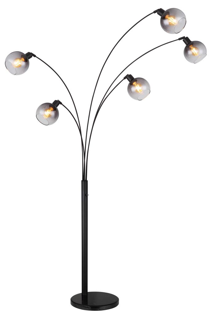 Lámpara de pie Globo, estructura de metal  mate, base de Imagen del producto 
