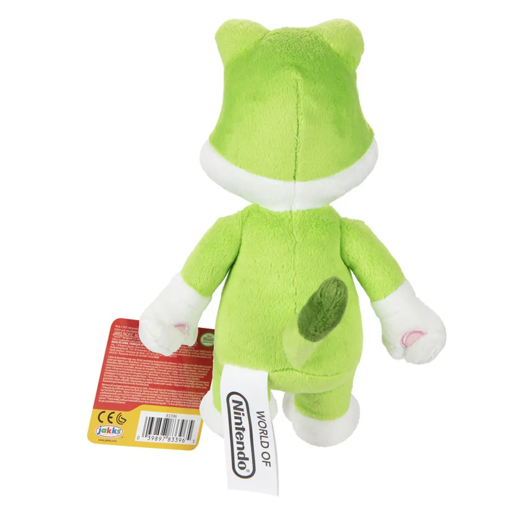 Peluche Cat Luigi Super Mario 18 cm - Figurine Nintendo Chat Originale