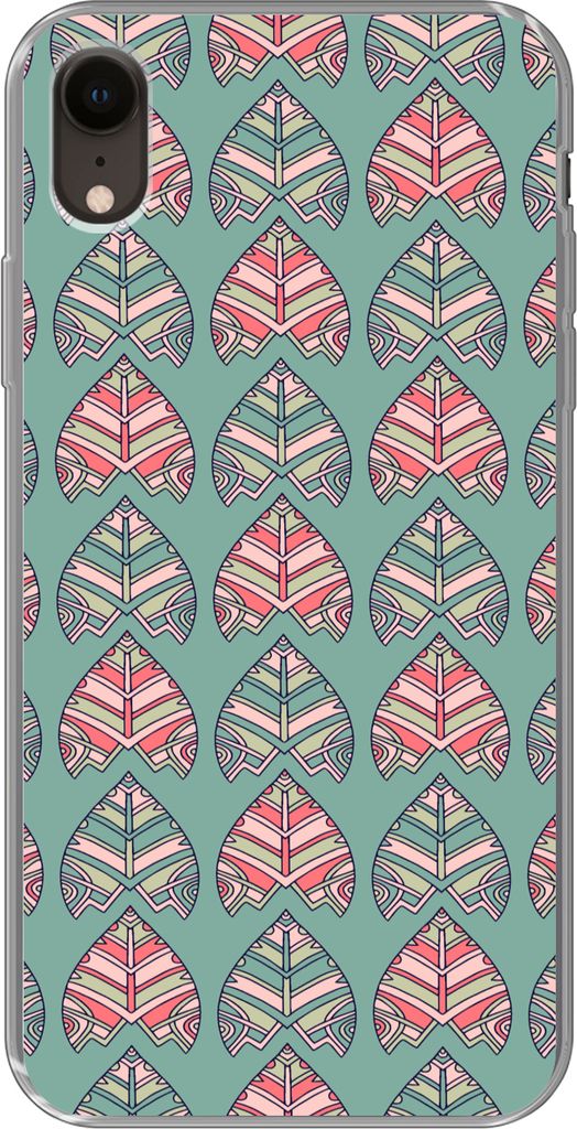 MuchoWow Handyhülle Schutzhülle Hülle für Telefoonhoesje iPhone XR Muster - Tribal - Retro Silikon Softcase Handy Hülle - Schutzdeckel