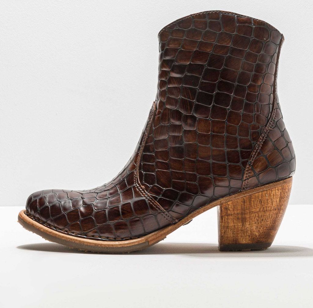 Neosens Schnürstiefel mit hohem Absatz Damen S3096P FANTASY ALLIGATOR WAX BROWN / MUNSON Gemustert