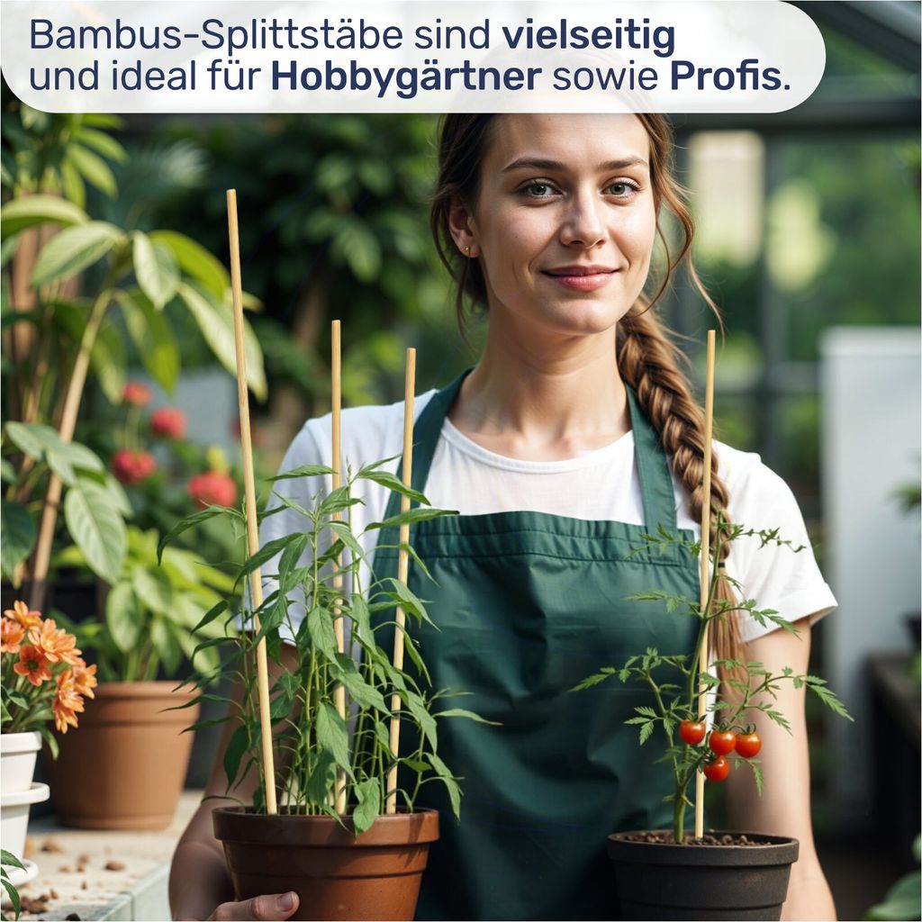 Bambus Splittstbe 40 cm  Pflanzstbe Rankhilfe fr Garten