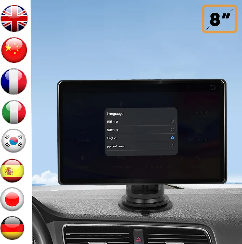 Écran CarPlay Android Auto 8" HD Avizar - Bluetooth et Mains Libres - 2
