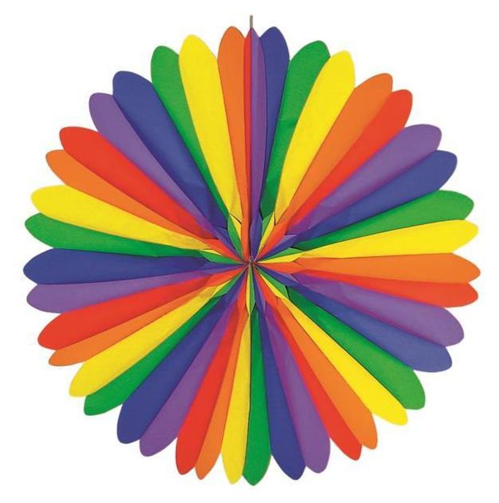 Dekofächer Regenbogen 60cm, schwer entflammbar Produktbild 