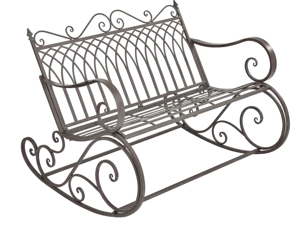Banc à bascule de jardin 2 places confortable pour détente extérieure