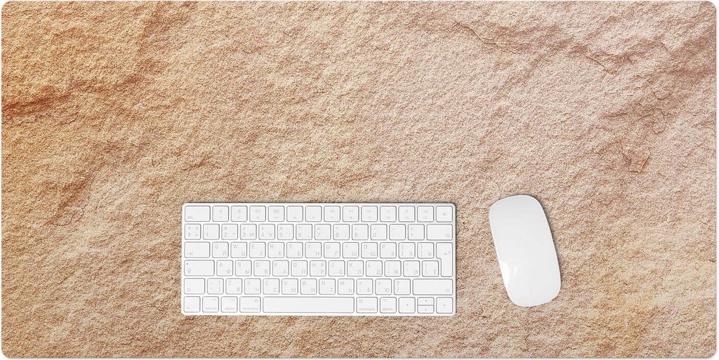 Sandsteinstruktur – Schreibtischunterlage – Rutschfeste Tischunterlage – Schreibtischmatte für Büro & Zuhause – Schreibunterlage – Maus...