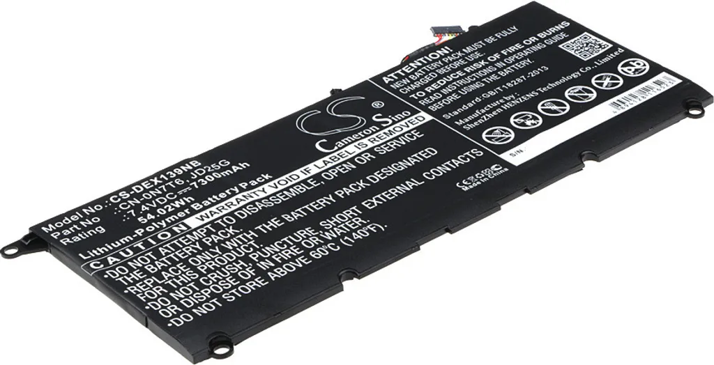 Batterie Longue Durée 52Wh pour Dell XPS 13 9343 9350 Haute Performance