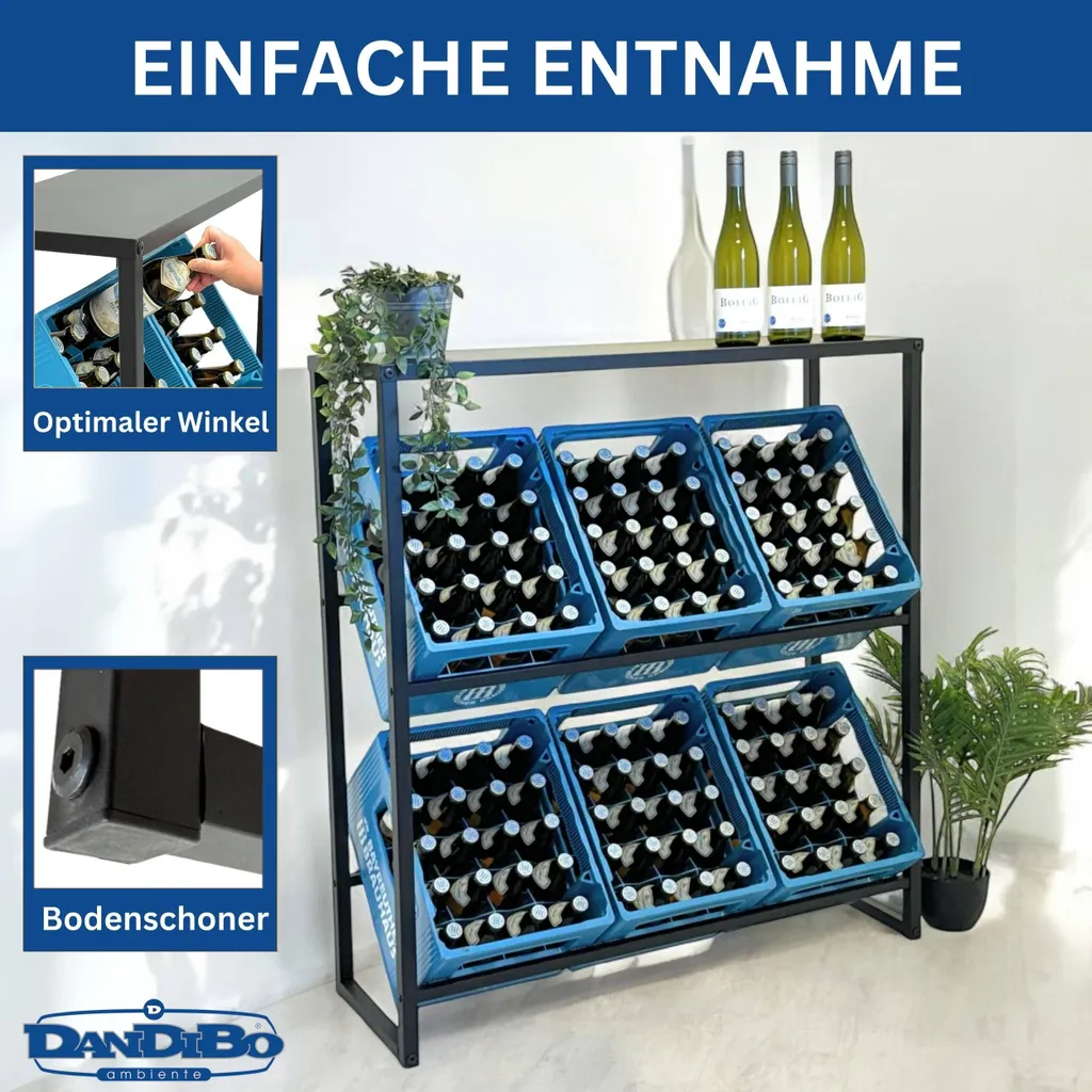 Meuble de rangement pour caisses de boissons idéal cellier et garage