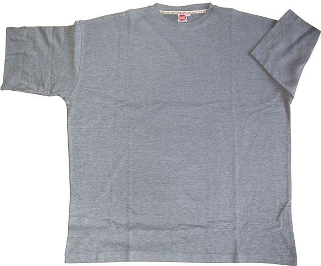 Übergrößen Basic T-Shirt HONEYMOON Graumelange 7XL