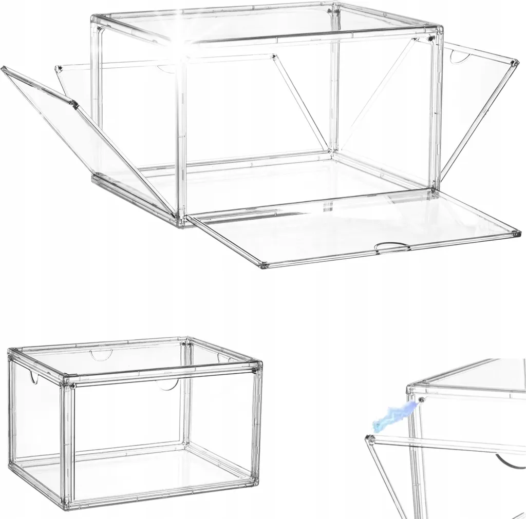 Vitrine de Collection en Acrylique Robuste et Hermétique - Lot de 4