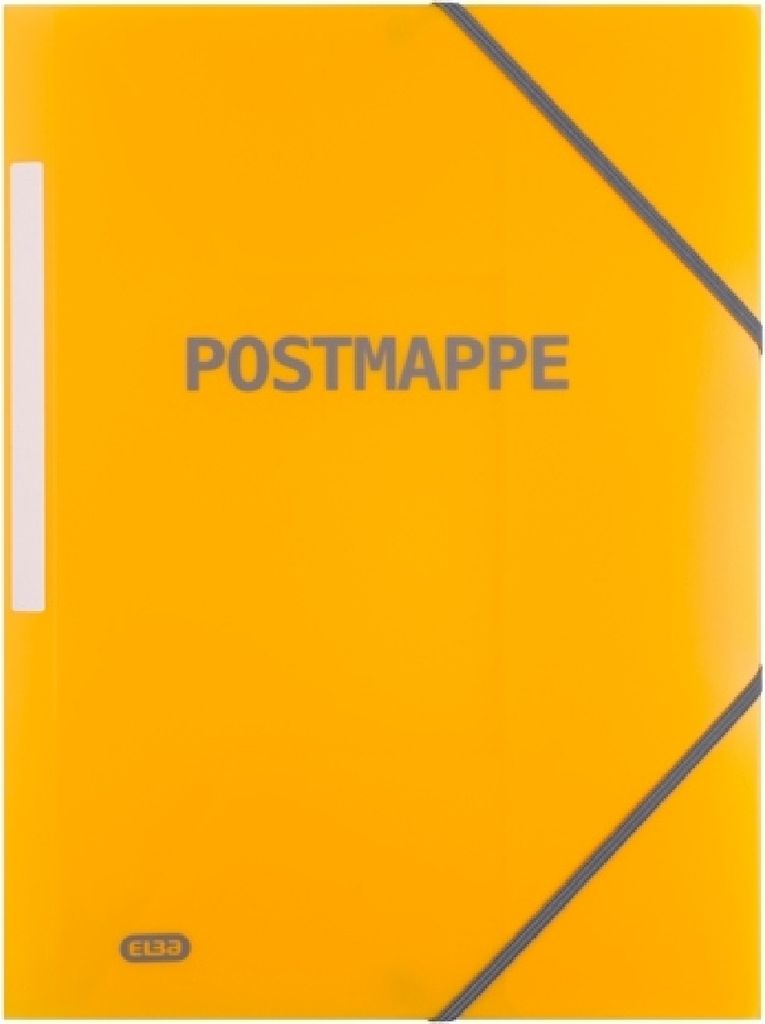 Eckspannermappe 'Postmappe' A4+ PP transluzent gelb Packung mit 20 Stück