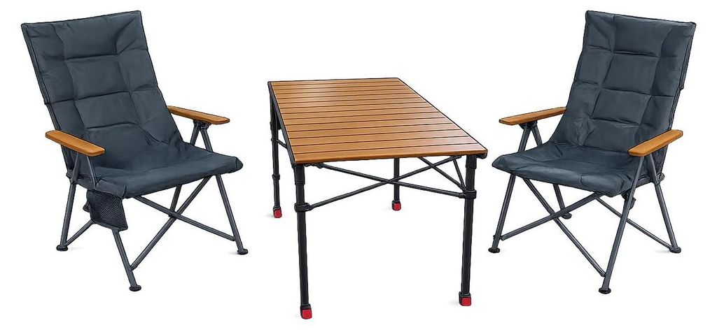 3-tlg. Gartenset Sitzgruppe – Klapptisch ca. 120x70 cm Produktbild 