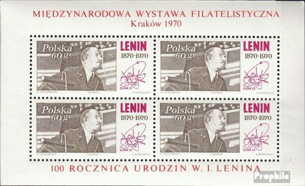 Briefmarken Polen 1970 Mi Block42 (kompl.Ausg.) postfrisch Briefmarkenausstellung