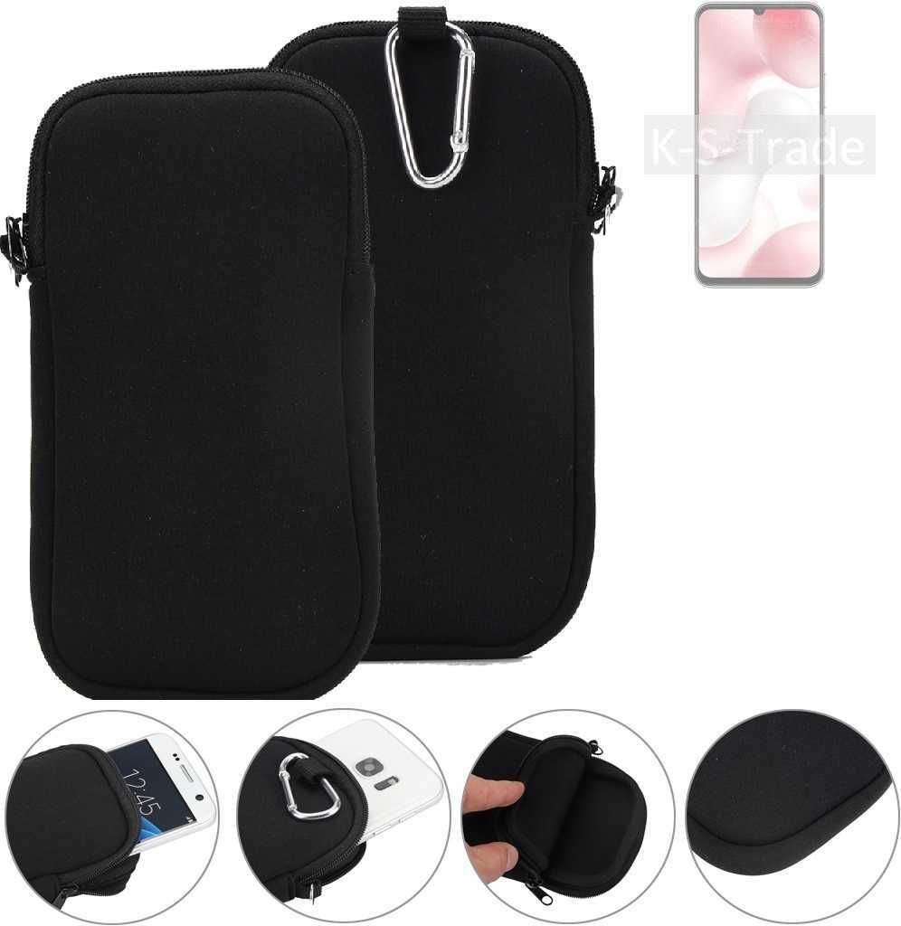 K-S-Trade Neopren-Hülle Handyhülle kompatibel mit Xiaomi Mi 10 Lite Zoom Edition Schutzhülle Neoprenhülle Sleeve Schutz-Hülle Gürtel Tasche Case
