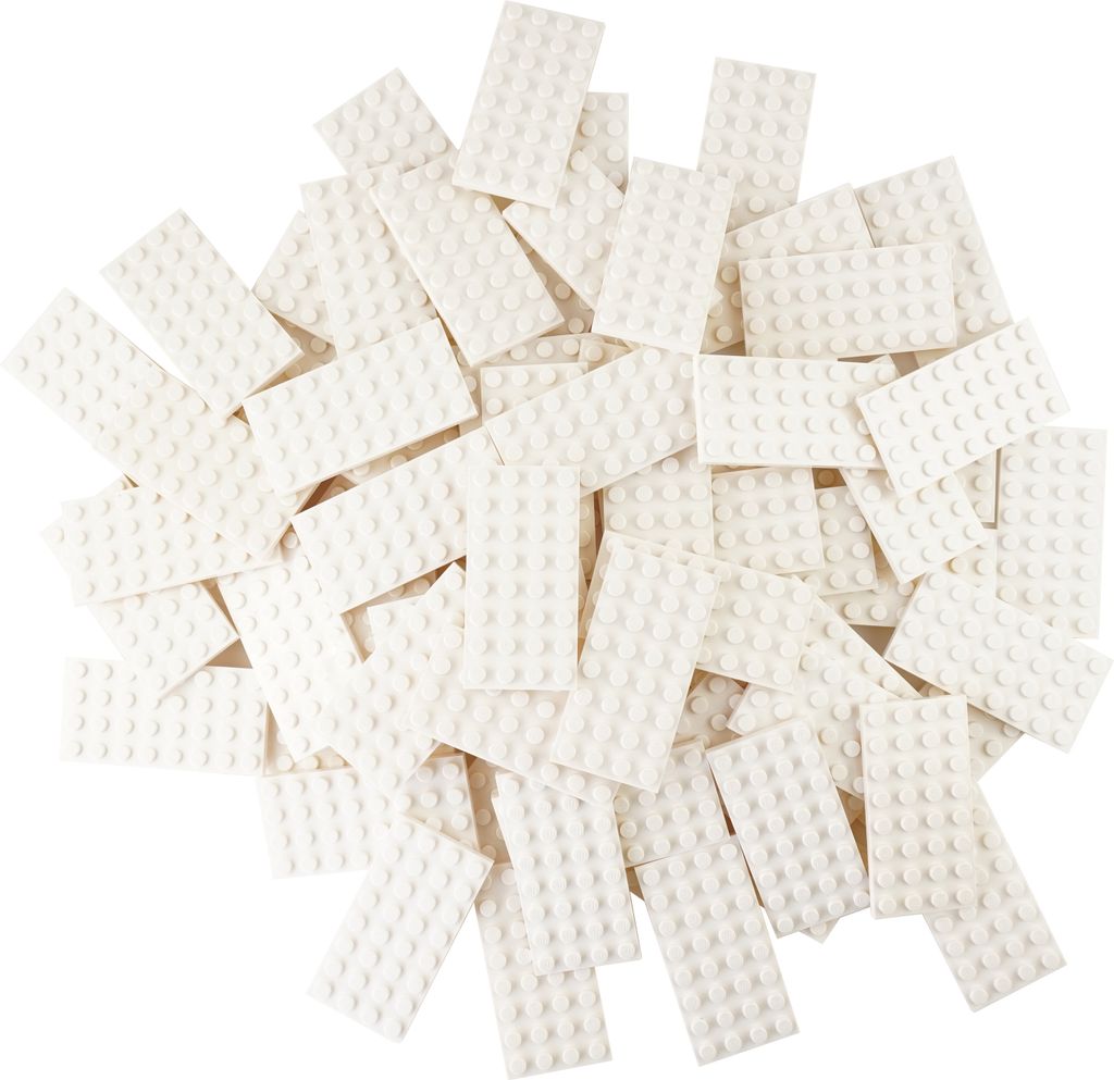 LEGO 4x8 Platten Bauplatten Weiß Beidseitig bebaubar - 3035 NEU! Menge 50x