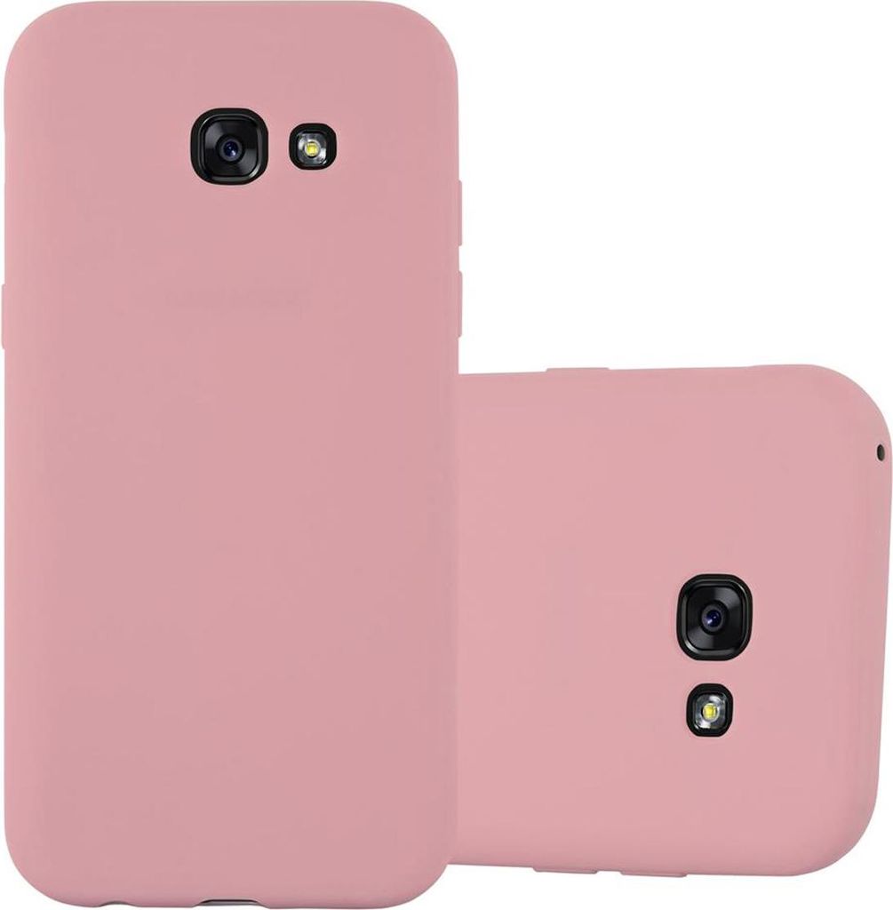 Cadorabo Hülle für Samsung Galaxy A7 2017 Schutzhülle in Rosa Handyhülle TPU Silikon Etui Case Cover