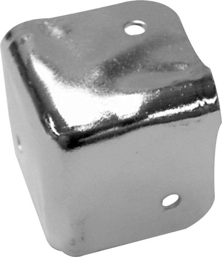 HQ-Power Kantenschutz, für Lautsprechergehäuse, 38 x 38 mm x 90°, weißes Metall
