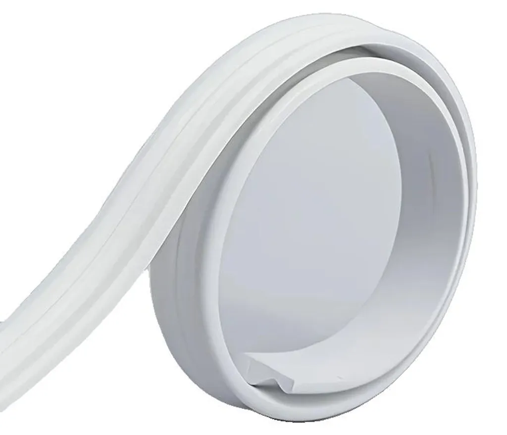 Moulure adhésive flexible avec effet relief 3D, rouleau de 3m blanc mat