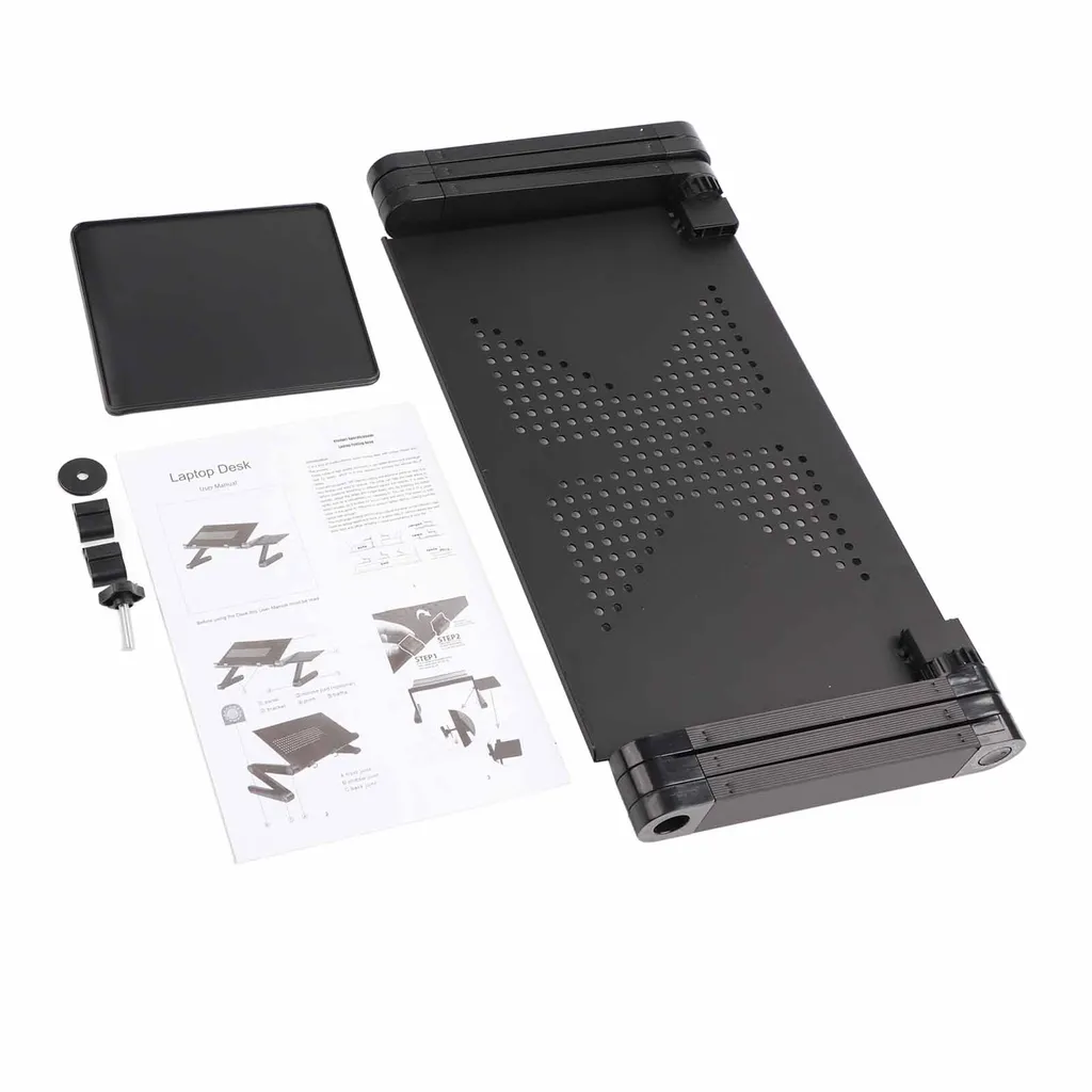 Support PC portable avec ventilateur USB et plateau inclinable stable