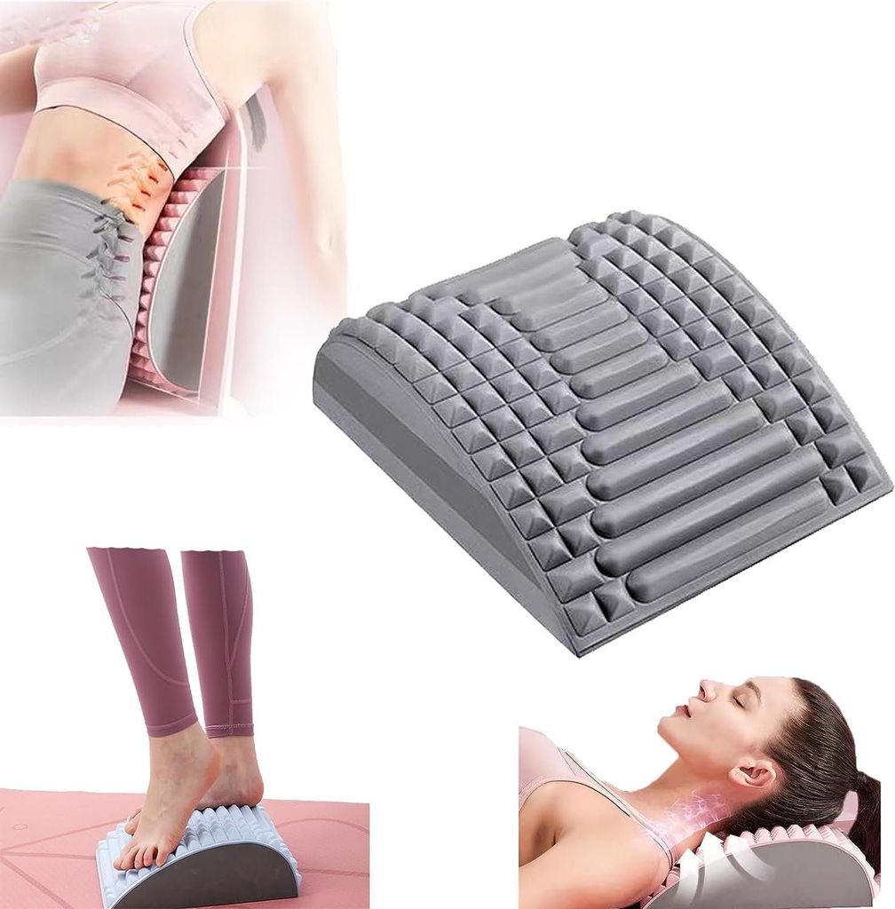 Welikera Bauchmuskelmaschine Rückenstrecker, Taillenmassage Stretcher Back Wirbelsäulenstrecker, Grau