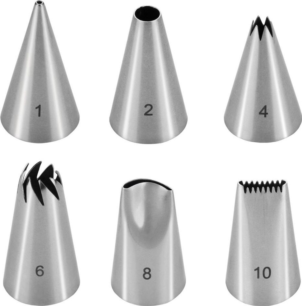 Spritztüllen DELÍCIA, 6 St., rostfrei