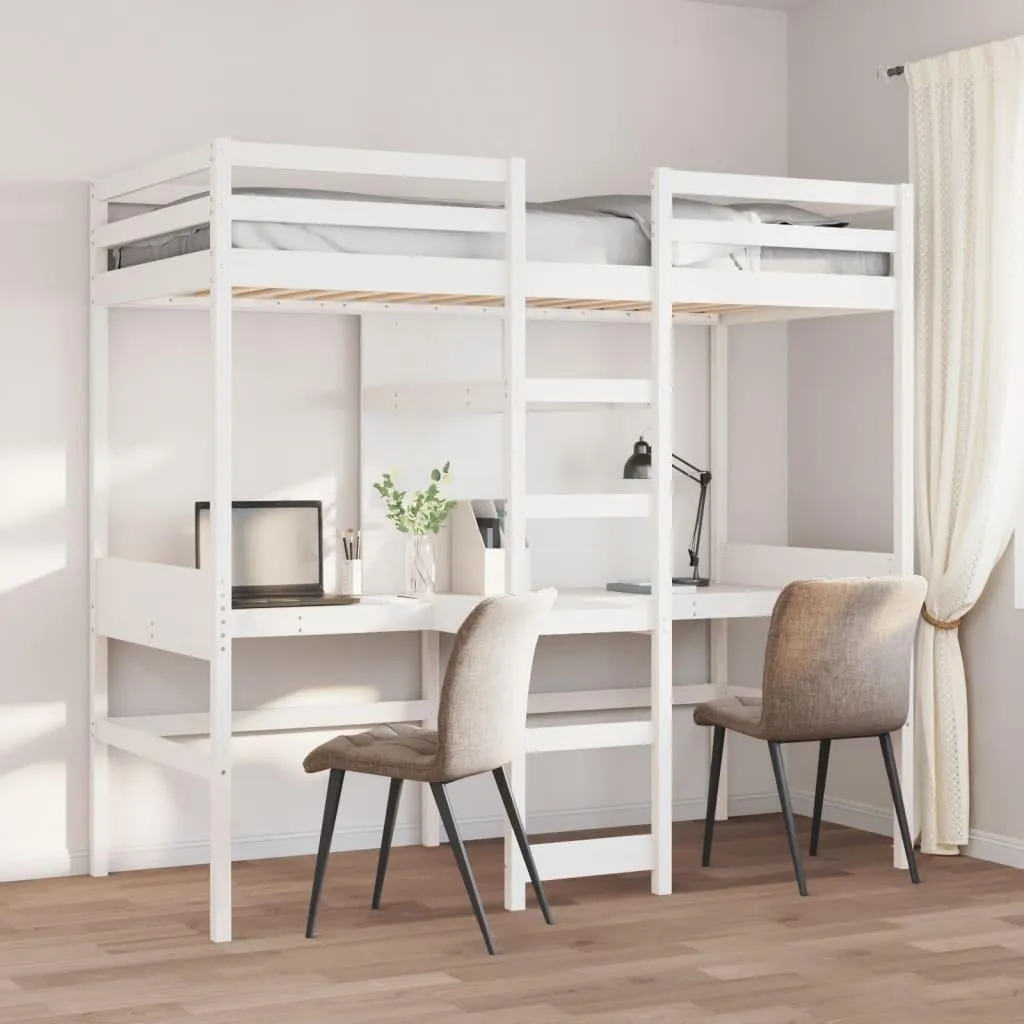 Lit surélevé 80x200 cm blanc : la solution pour optimiser votre studio - 2