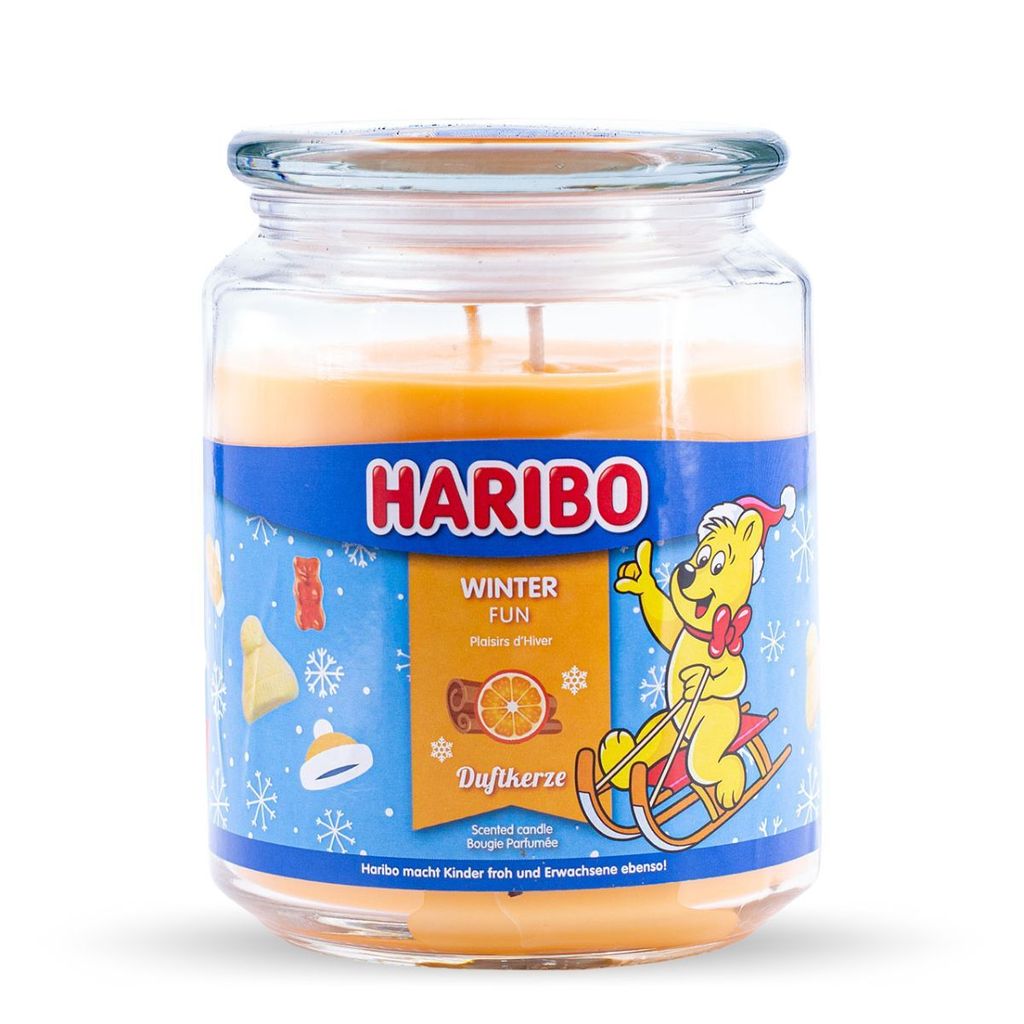 Haribo™ Duftkerze Winter Fun, 2 Dochte, HxD: 13 x 10 cm, Produktbild 