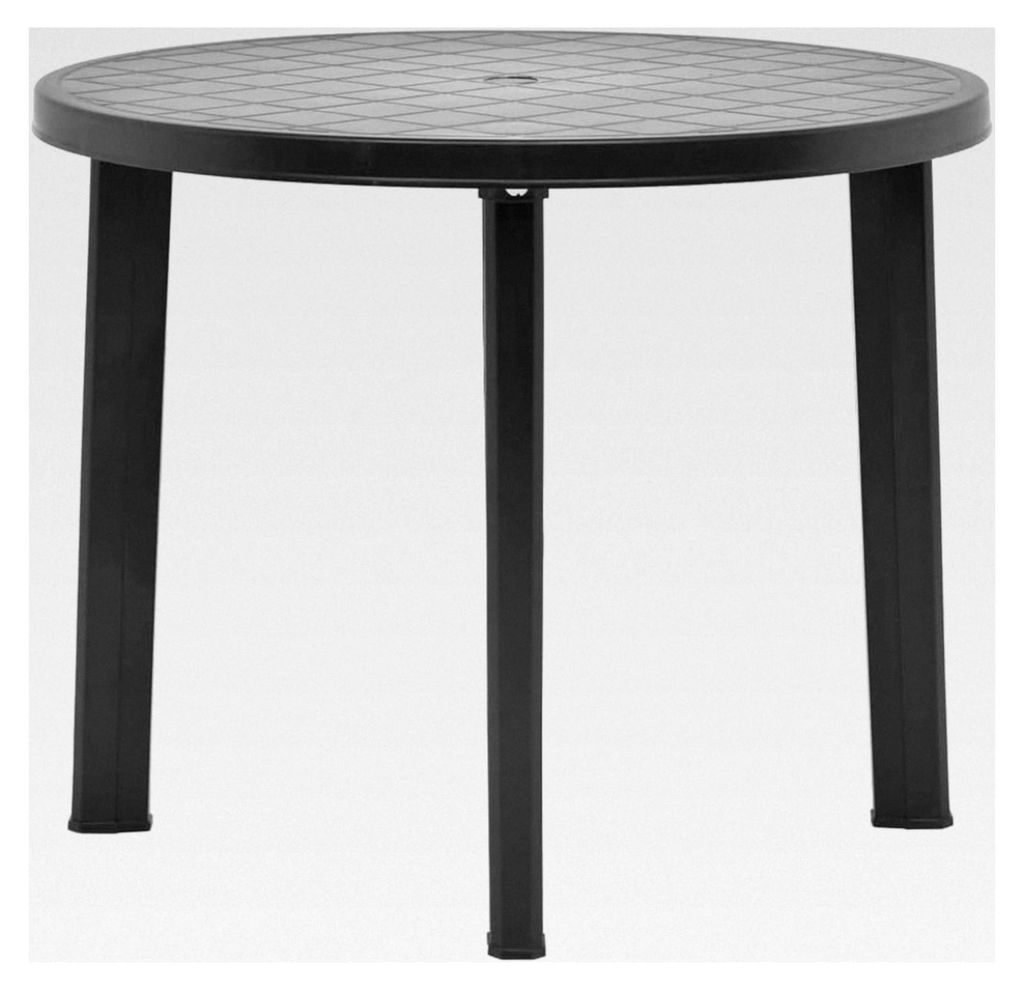 Gartentisch rund, anthrazit, 89 cm
