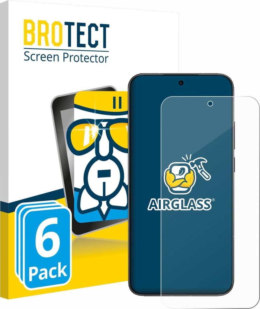 6x BROTECT Schutzglas für Xiaomi Redmi Turbo 4 Pro Schutzfolie Panzer Folie Glas Display Schutz klar