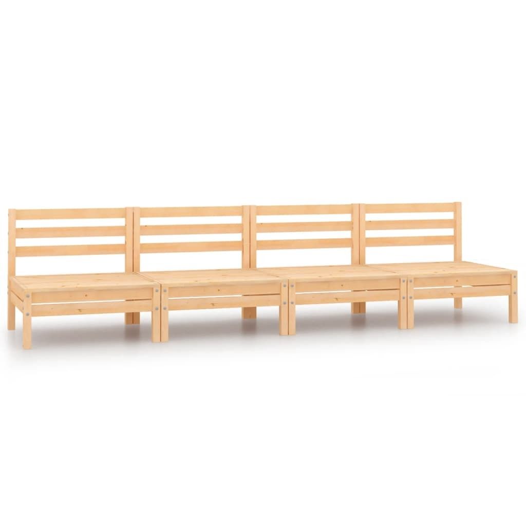 "im Angebot" Garten-Mittelsofas 4 Stk. Massivholz Kiefer - Stapelsessel CC20730