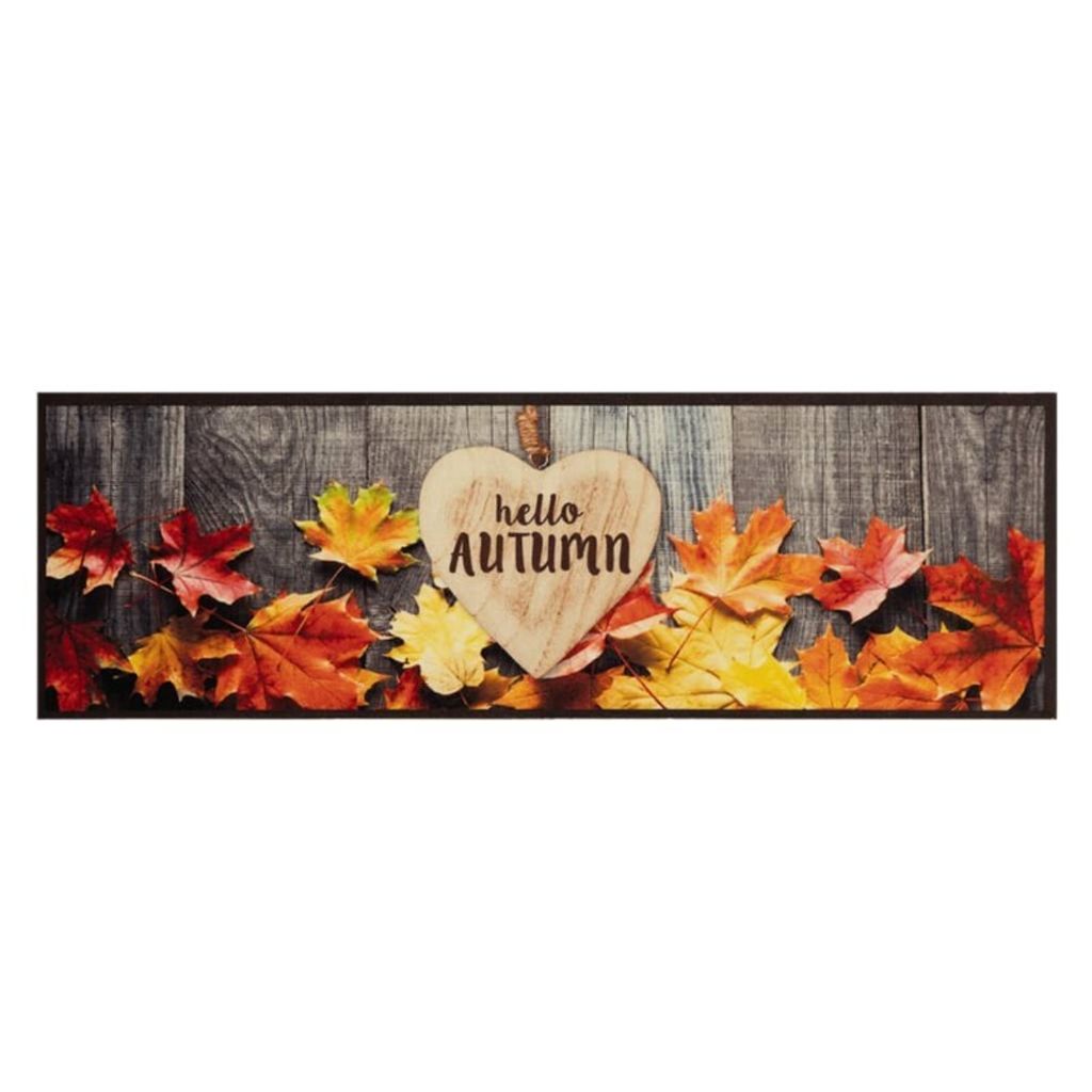 vidaXL Kuchynský koberec umývateľný jeseň 60x180 cm zamat Obrázok produktu 