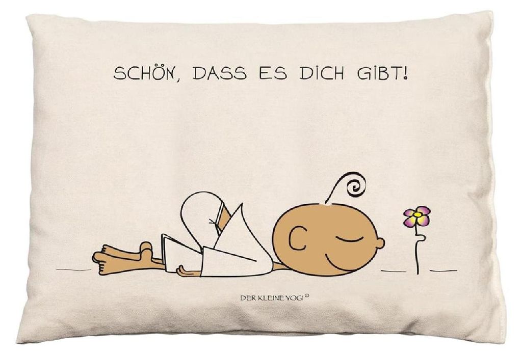 Goebel Bio Duft-, Zirben- und Lavendelkissen Der kleine Yogi - "Schön dass es dich gibt" - Bio-Zirbenkissen